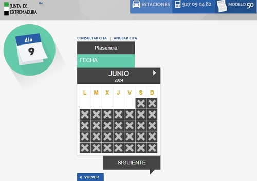 fechas Junta de Extremadura ITV