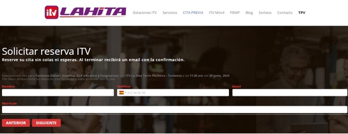 formulario cita ITV La Hita